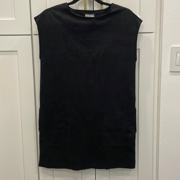 Aritzia Wilfred Free Nori Black Faux Suede Dress - Picture 1 of 10